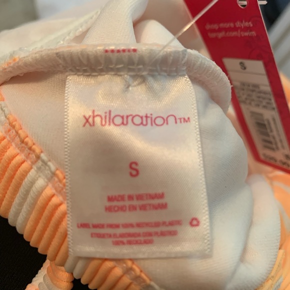 Xhilaration Yellow Striped One Piece Swimsuit - Picture 7 of 8